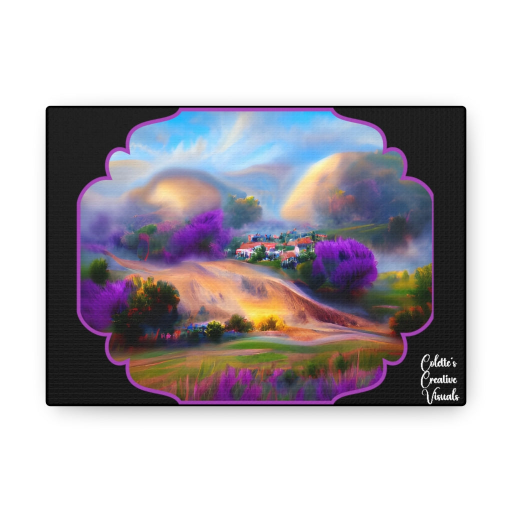 Lavender Hills with Clouds - Canvas Gallery Wrapped Prints