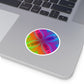 Multi-colored Big X - Round Stickers, Indoor\Outdoor