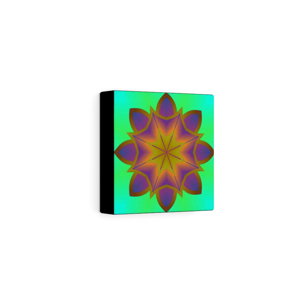 Green, Blue and Purple Bloom - Canvas Gallery Wraps