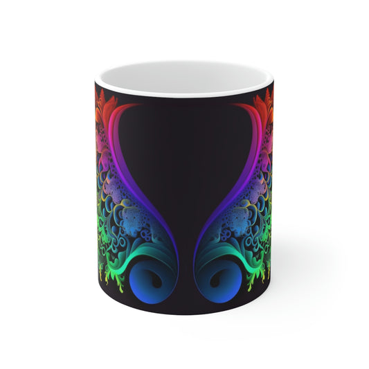 Rainbow Lace Fan Ceramic Mug 11oz