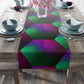 Green and Purple Hexagon Table Runner (Cotton, Poly)