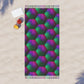 Green and Purple Hexagons - Boho Beach Cloth