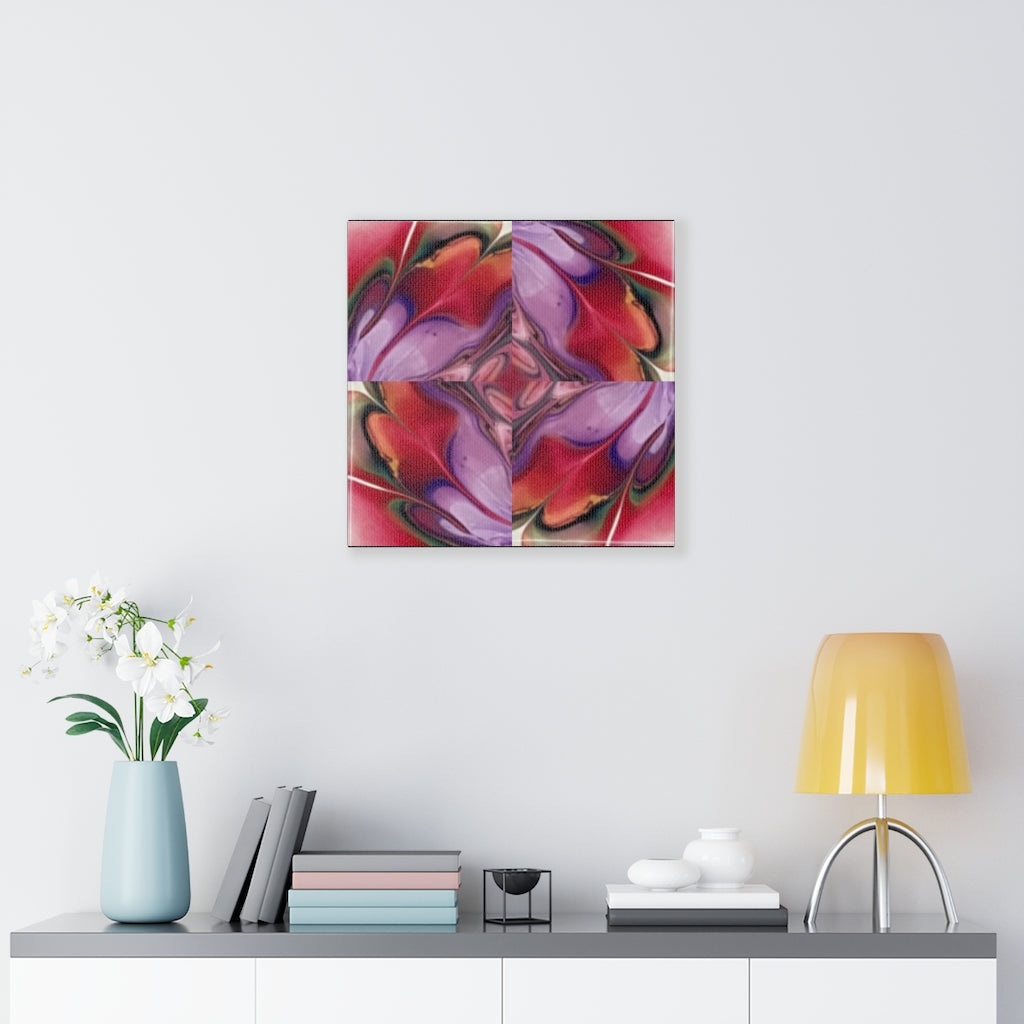 Red Pin Wheel - Canvas Gallery Wrap Print