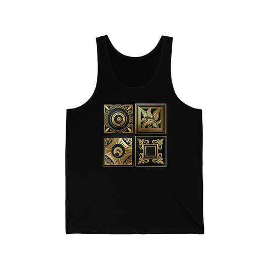 Black and Gold Jersey Tank