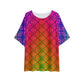 Rainbow Wire T-shirt with Bat Sleeve