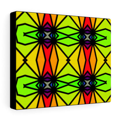 Yellow and Red Diamonds - Canvas Gallery Wrapped Print