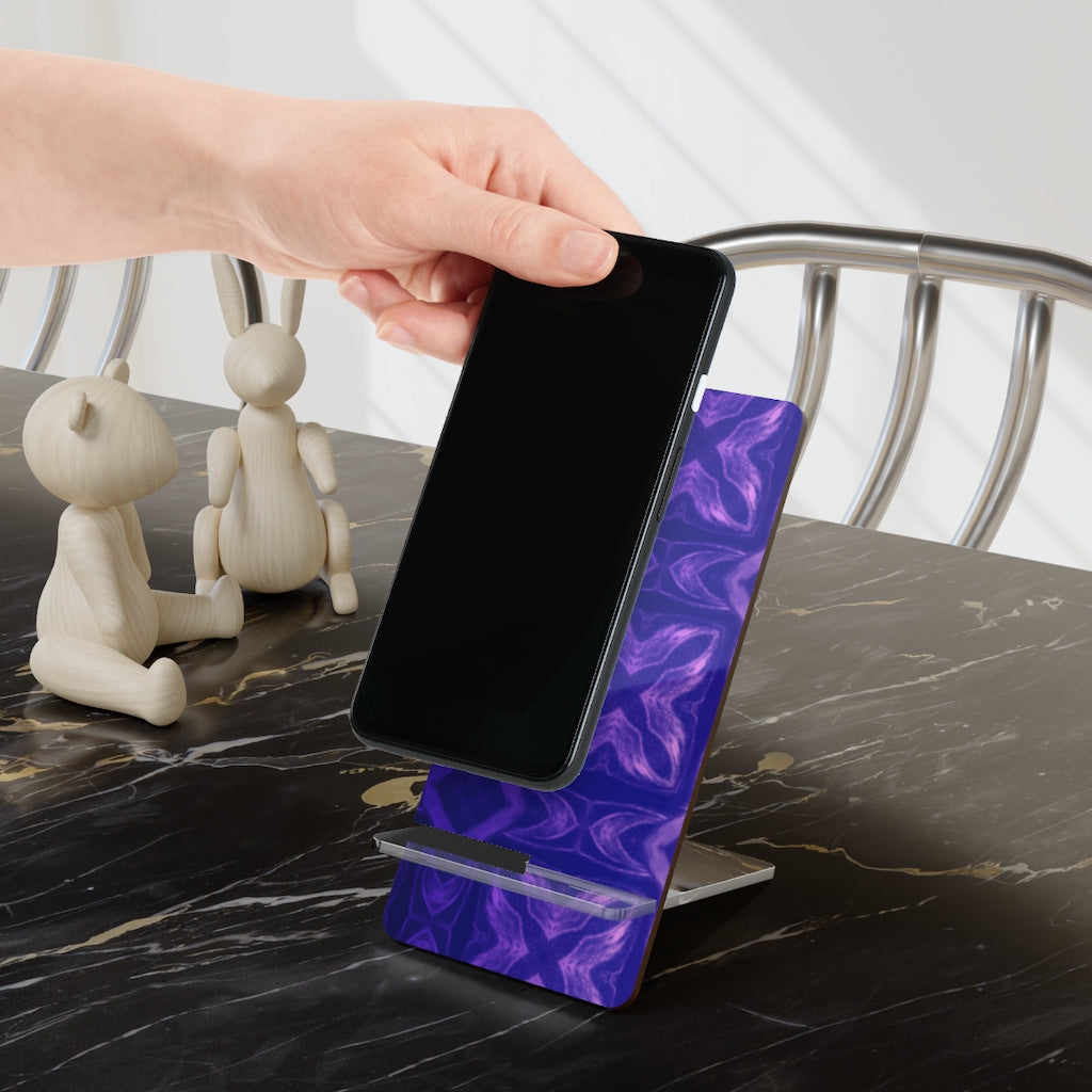 Purple Criss Cross Mobile Display Stand for Smartphones