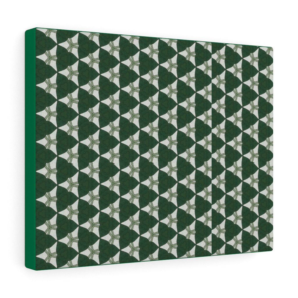 Green Triangles - Canvas Gallery Wrap Print