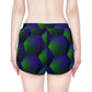 Green and Purple Hexagon - Women's Relaxed Shorts (AOP)