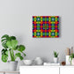Red, Yellow, and Gray Plaid - Canvas Gallery Wrapped Print