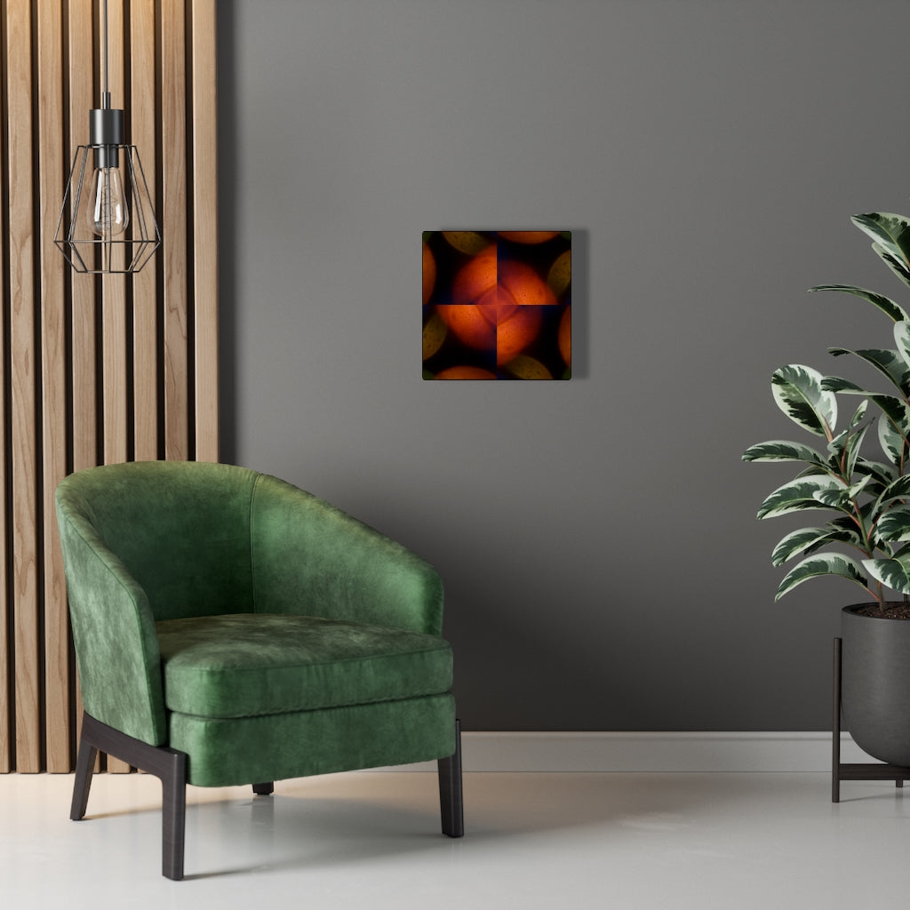 Red and Black Pinwheel Canvas Gallery Wrap Print