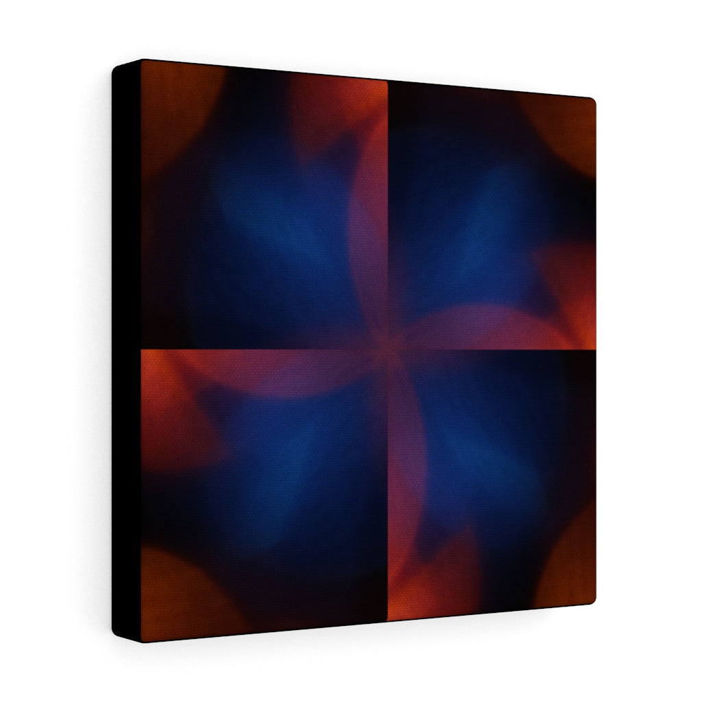 Blue and Red Swirl Canvas Gallery Wrap Print