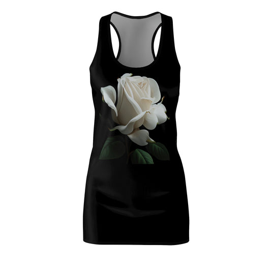White Rose - Women's Cut & Sew Racerback Dress