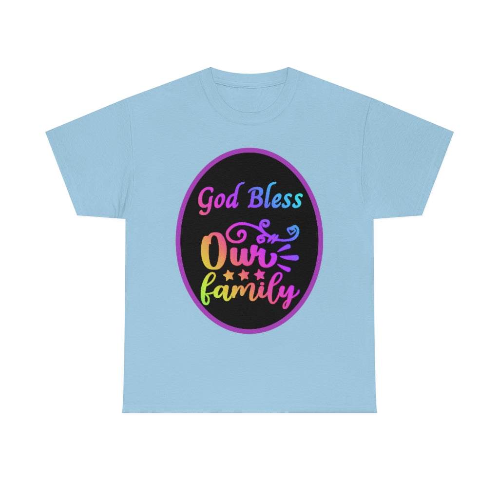 God Bless Our Family - Unisex Heavy Cotton Tee
