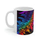 Rainbow Feather Fan Ceramic Mug 11oz