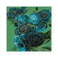 Teal Roses - Square Stickers, Indoor\Outdoor
