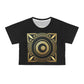 Black and Gold Circle/Square Crop Tee