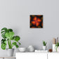 Red and Black Pinwheel Canvas Gallery Wrap Print