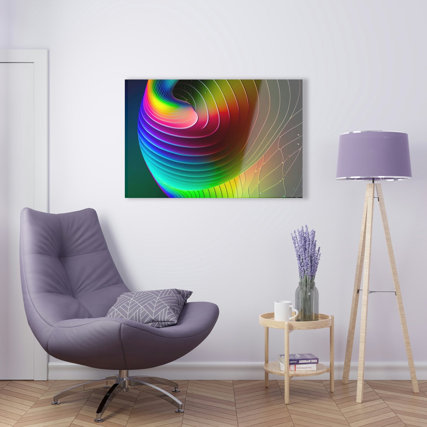 Rainbow Fractal Weave Acrylic Prints