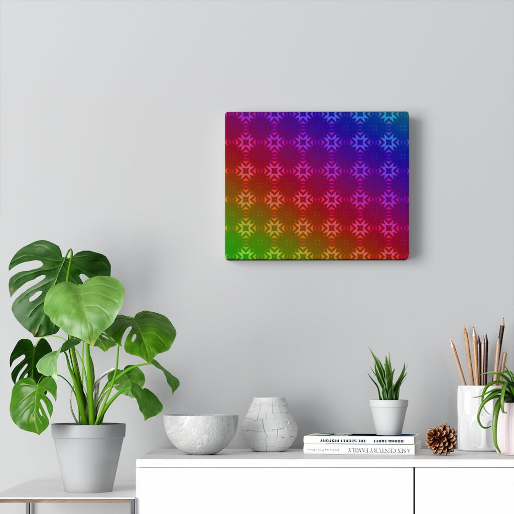 Rainbow Star Burst - Canvas Gallery Wrapped Print