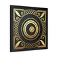 Black and Gold Circle/Square Canvas Gallery Wrapped Print
