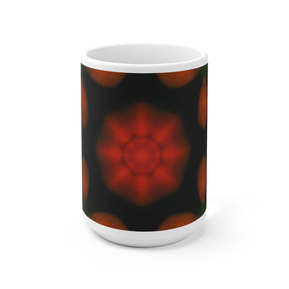 Red Starburst Ceramic Mug 15oz