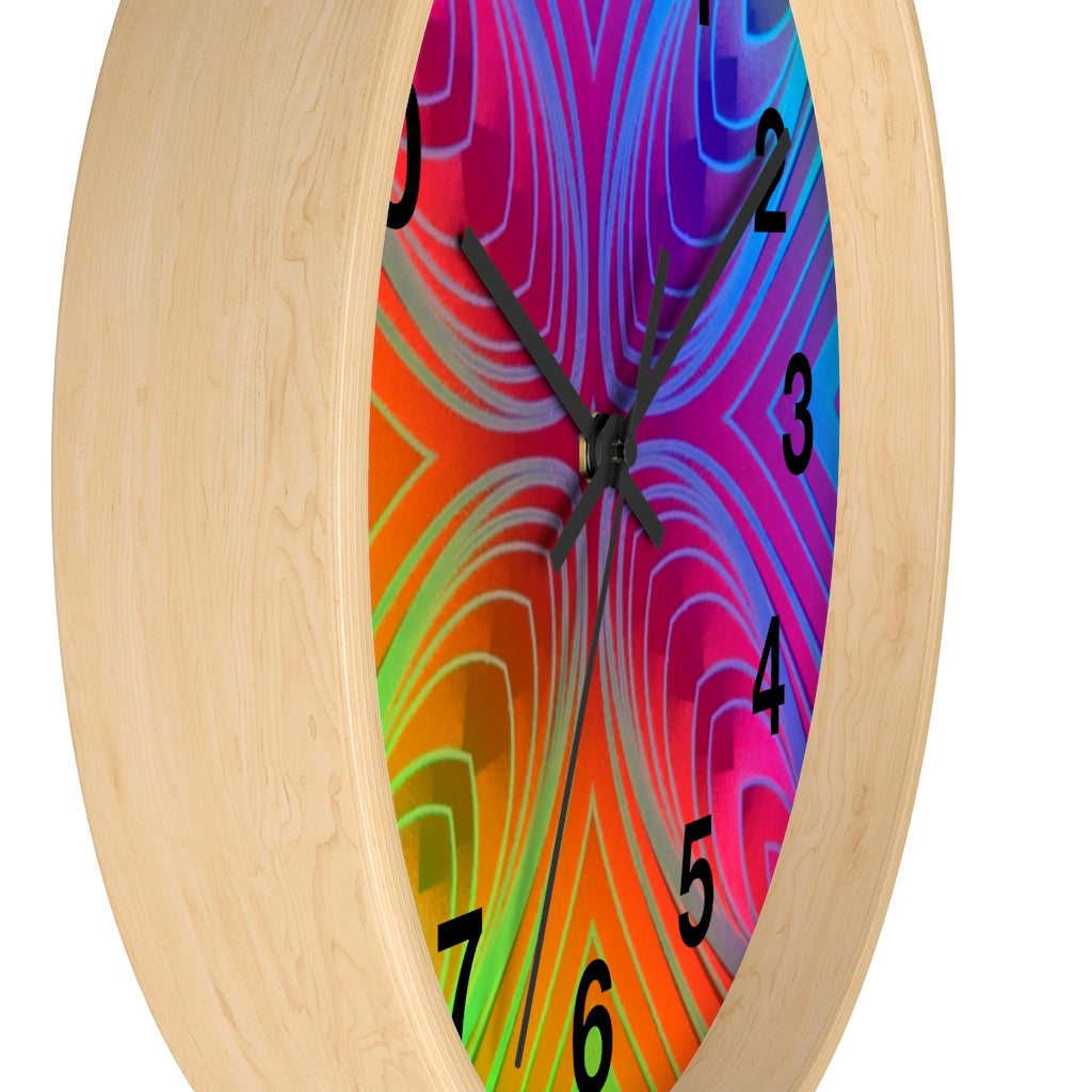 Multi-colored Big X - Wall clock