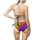 Multi-colored Big X - Women's Bikini Swimsuit