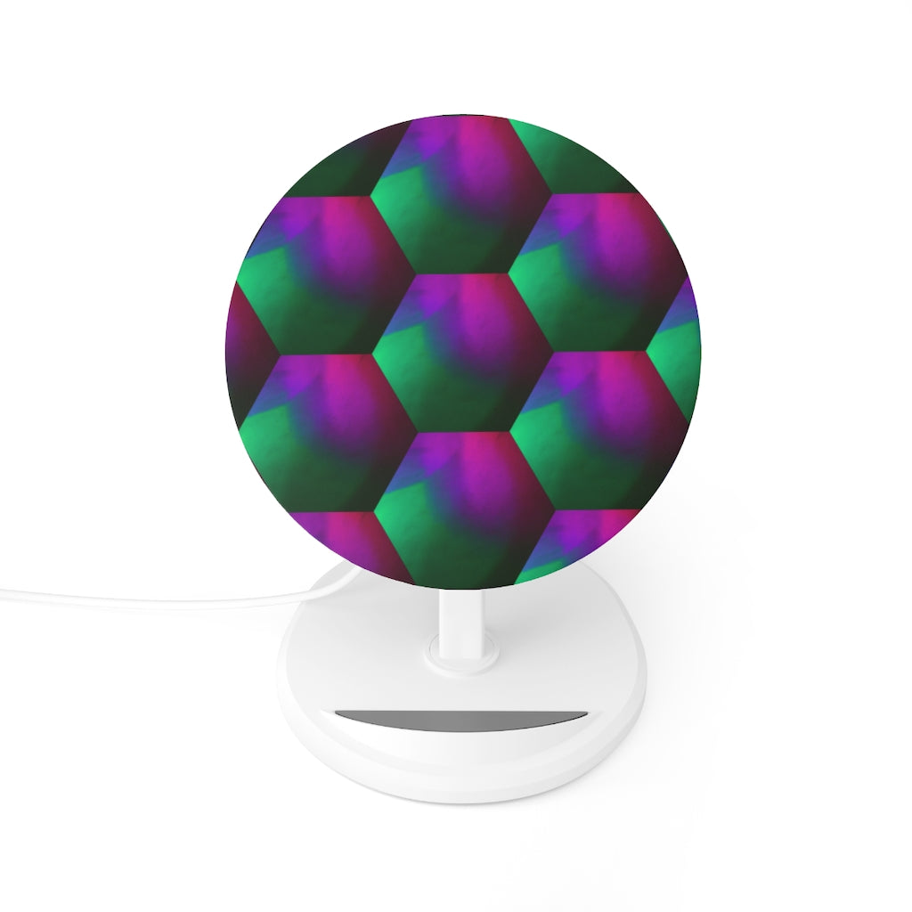 Green and Purple Hexagons - Induction Charger