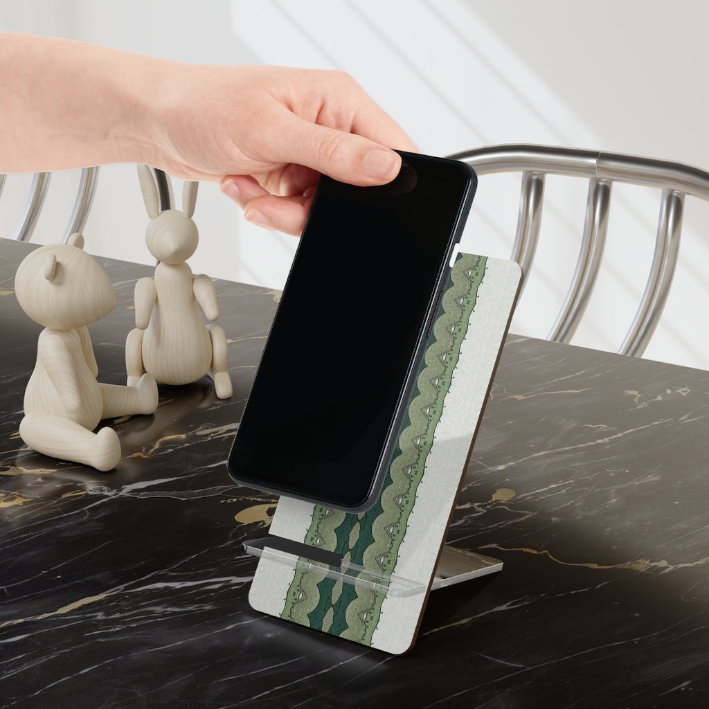 Green Stripe Mobile Display Stand for Smartphones