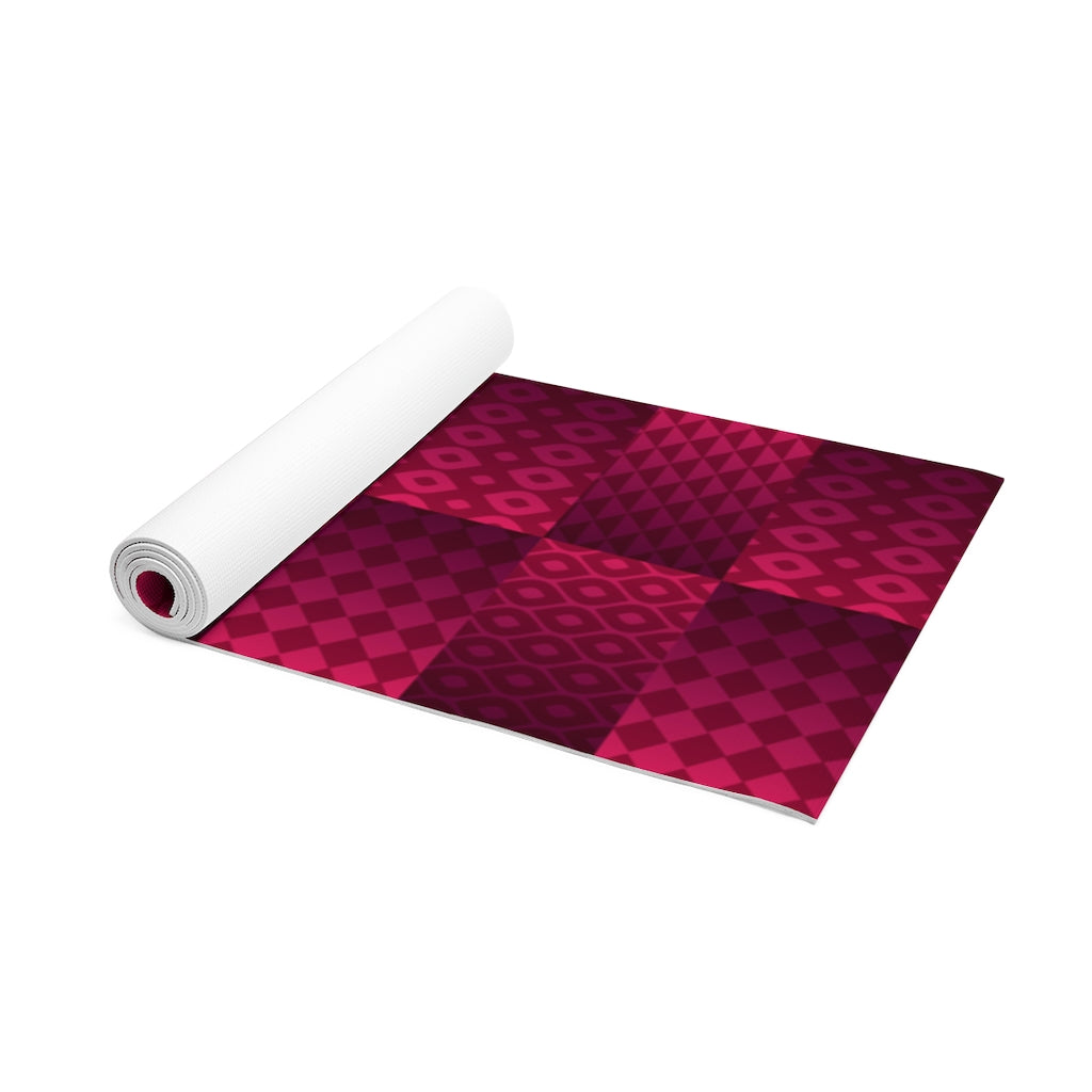 Red Brocade - Foam Yoga Mat