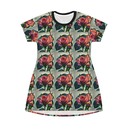 The Rose - All Over Print T-Shirt Dress