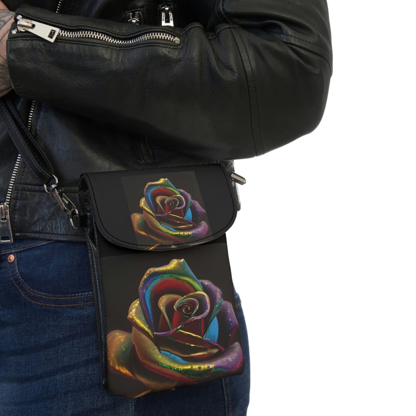 Dark Rose - Small Cell Phone Wallet