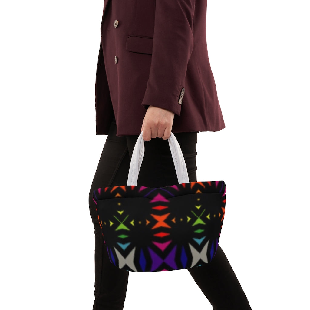 Black and Multicolored Soft Neoprene Bag