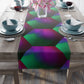 Green and Purple Hexagon Table Runner (Cotton, Poly)