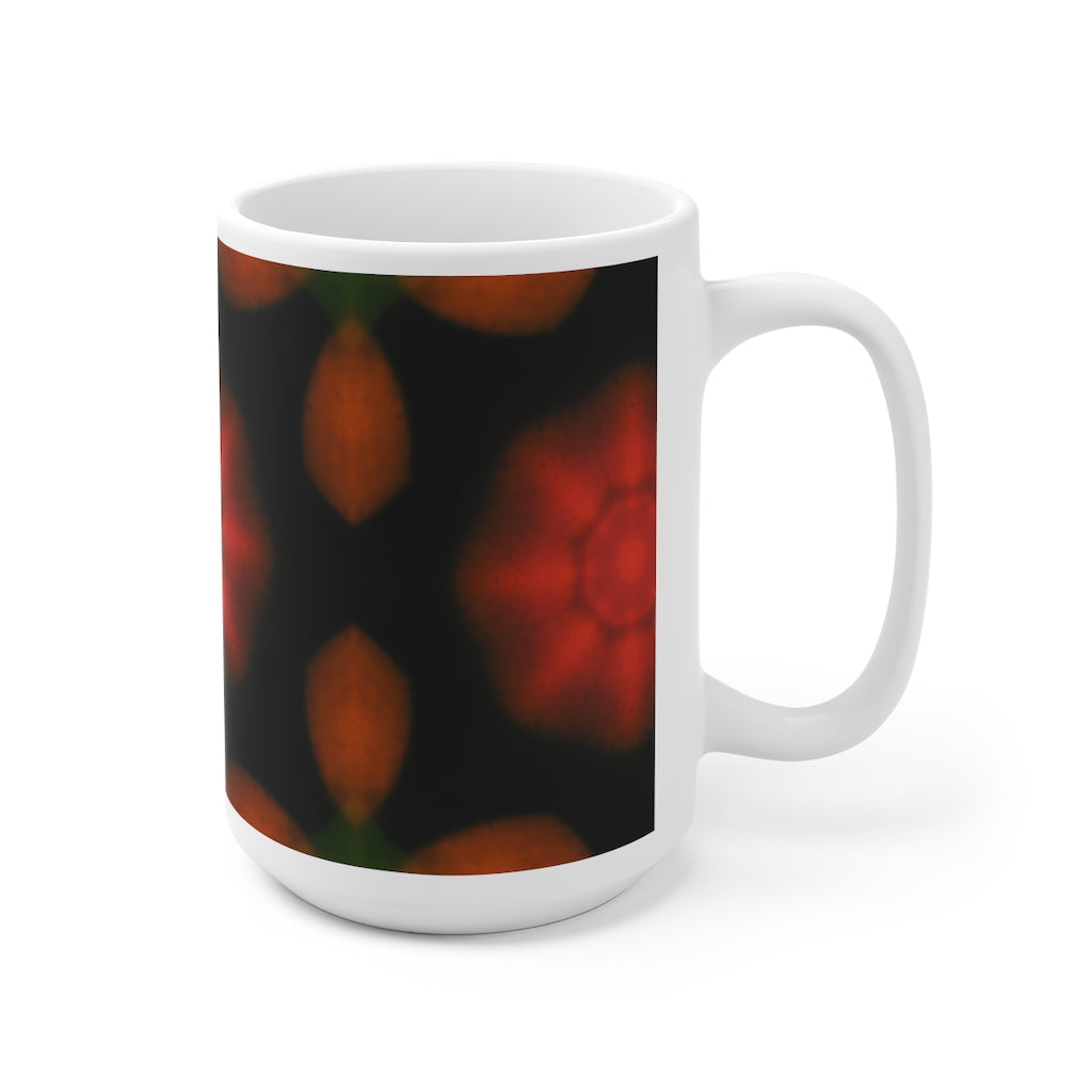 Red Starburst Ceramic Mug 15oz