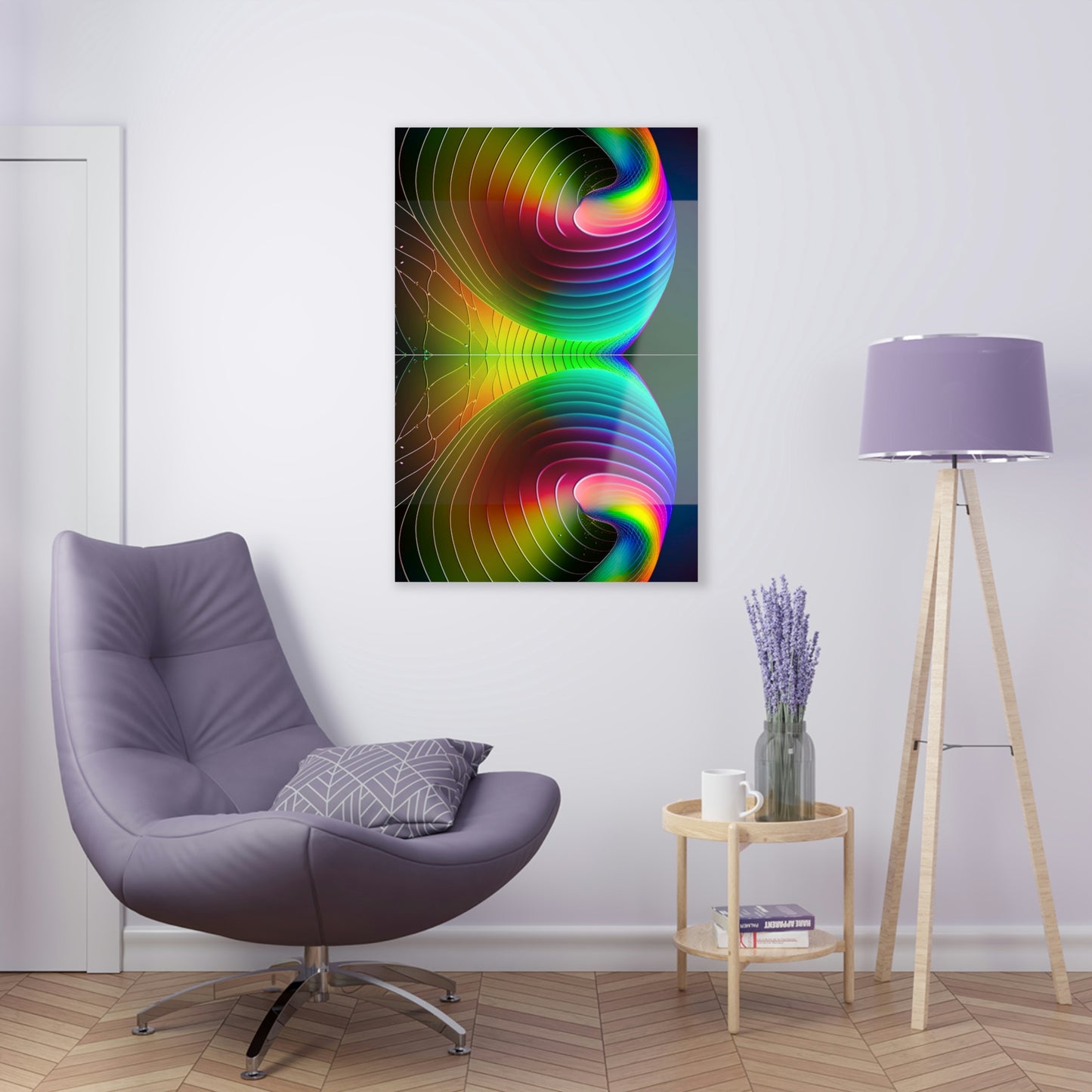 Rainbow Fractal Weave Acrylic Prints