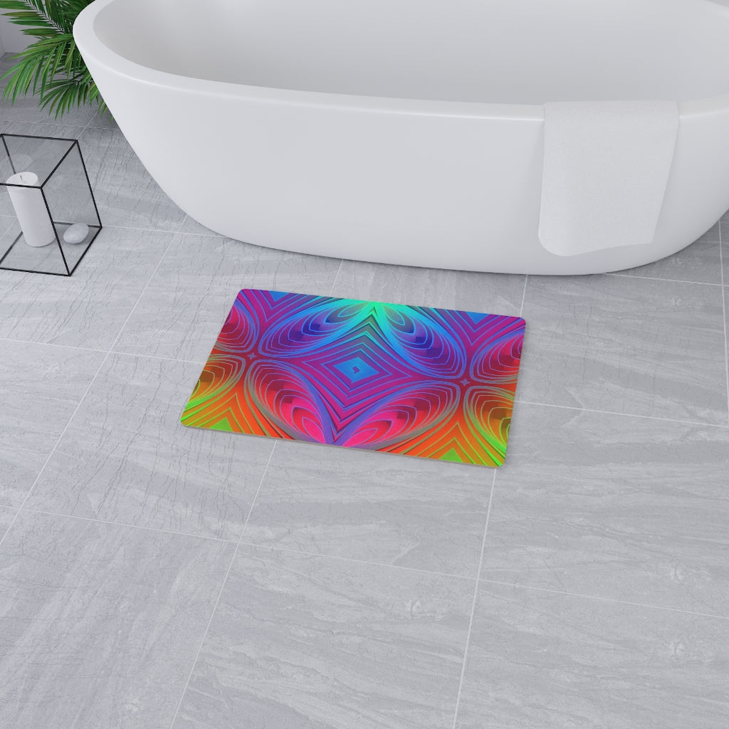 Multi-colored  Big X - Floor Mat