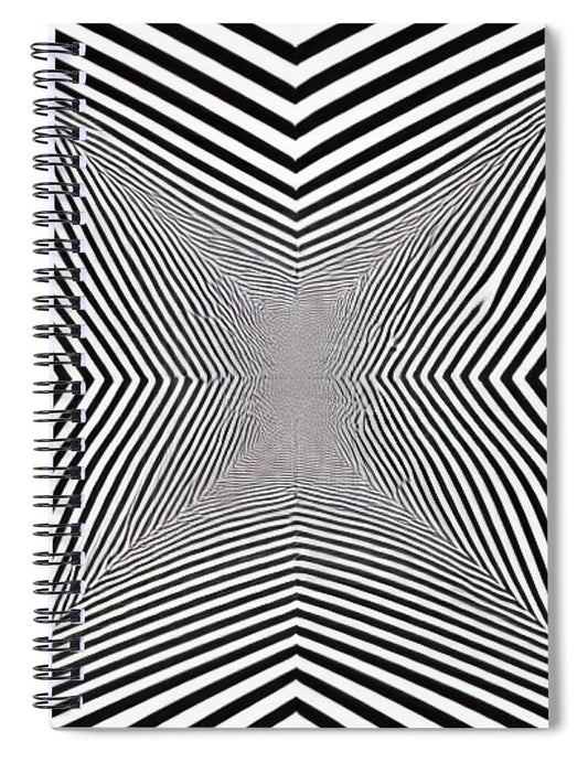 Zebra Illusion - Spiral Notebook