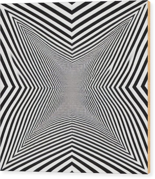 Zebra Illusion - Wood Print