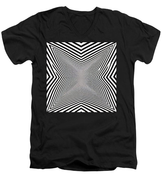 Zebra Illusion - Men's V-Neck T-Shirt